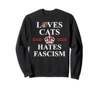 Cats Against Fascism No Kings US Protest Anti Fascism Resist Sweatshirt