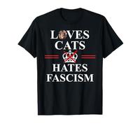 Cats Against Fascism No Kings US Protest Anti Fascism Resist T-Shirt