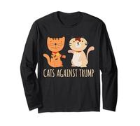 Cats Against Trump Anti Trump Pro Cat Manche Longue