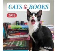 Cats and Books 2026 Wall Calendar