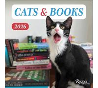 Cats and Books 2026 Wall Calendar