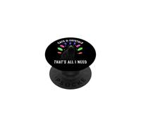 Cats and Crystals That's All I Neee Aesthetic Black Cat PopSockets PopGrip Adhésif