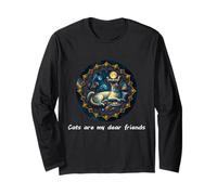 Cats are my best friends sacred animals mandala spirituel animal art chat mindfulness meditation healing mandala Manche Longue
