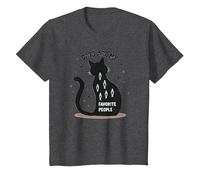 Cats are My Favorite People - Amoureux des félins T-Shirt, Enfant, Chiné Foncé, 2 Ans