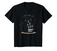 Cats are My Favorite People - Amoureux des félins T-Shirt, Enfant, Noir, 8 Ans