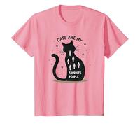 Cats are My Favorite People - Amoureux des félins T-Shirt, Enfant, Rose, 2 Ans