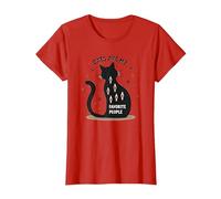 Cats are My Favorite People - Amoureux des félins T-Shirt, Femme, Rouge, M