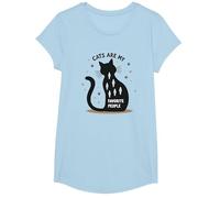 Cats are My Favorite People - Amoureux des félins T-Shirt, Fille, Bleu Céleste, S