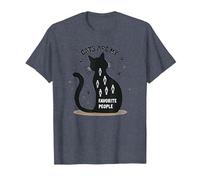 Cats are My Favorite People - Amoureux des félins T-Shirt, Homme, Bleu Chiné, XL