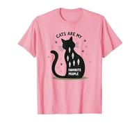 Cats are My Favorite People - Amoureux des félins T-Shirt, Homme, Rose, 3XL