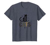 Cats are My Kind of People - Amoureux des félins T-Shirt, Enfant, Bleu Chiné, 6 Ans