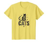 Cats are My Kind of People - Amoureux des félins T-Shirt, Enfant, Citron, 4 Ans