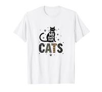 Cats are My Kind of People - Amoureux des félins T-Shirt, Homme, Blanc, M