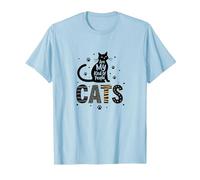 Cats are My Kind of People - Amoureux des félins T-Shirt, Homme, Bleu Céleste, L