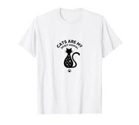 Cats are My Spirit Animal Magical Feline Lover, Chat T-Shirt, Homme, Blanc, S