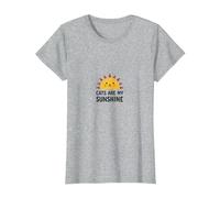 Cats are My Sunshine - Cute Sun Cat Amoureux des Animaux T-Shirt, Femme, Gris Chiné, XS