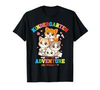 Cats Back to School Kindergarten Let The Adventure Begin T-Shirt