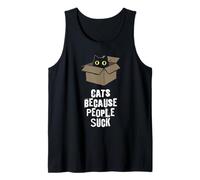 Cats Because People Suck Funny Introverti Feline Débardeur