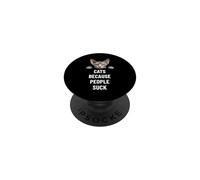Cats Because People Suck Sphynx Amoureux des Chats PopSockets PopGrip Adhésif