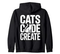 Cats Code Create Programmateur Amusant pour Amoureux des Chats Sweat à Capuche