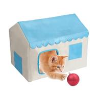 Cats Cooling House, Insulated Cat Cave, 18.11x14.96x16.93 inches Compact Enclosed Shelter for Kittens, Outdoor Use, Backdoor, Balcony, Lawn, Garden, Patio, All Season