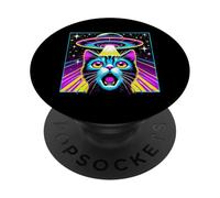 Cats et extraterrestres, Amoureux des Chats PopSockets PopGrip Adhésif