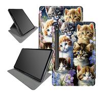 Cats Family Étui pour Samsung Galaxy Tab S9 11" sorti en 2023 (modèle : SM-X710/SM-X716B/SM-X718U), avec porte-stylo S rotatif à 360 degrés, plusieurs angles de vue avec mise en veille/réveil