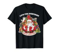 Cats for Everybody Christmas Funny Meowy Xmas Santa T-Shirt
