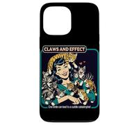 Cats Galore Vintage Griffes et Effet Coque pour iPhone 13 Pro Max
