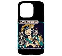 Cats Galore Vintage Griffes et Effet Coque pour iPhone 15 Pro