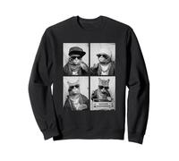 Cats Gangsters drôles des années 90, Hip Hop Street Urban Animals Meme Sweatshirt