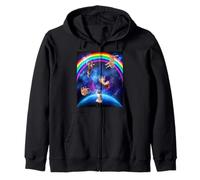 Cats in Space Kitten Outerspace Galaxy Funny Cat Lovers Sweat à Capuche