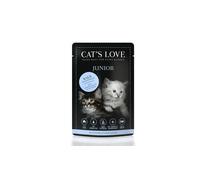 Cat's Love JUNIOR VEAU PUR avec coquilles d'œufs & huile de saumon 85g x12