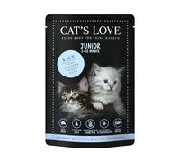 Cat'S Love Nourriture humide pour chats | Variété enveloppes | 12 x 85 g | (boeuf kitten)