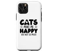 Cats Make Me Happy You Not So Much Humans Make My Head Hurt Coque pour iPhone 11 Pro