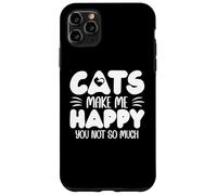 Cats Make Me Happy You Not So Much Humans Make My Head Hurt Coque pour iPhone 11 Pro Max