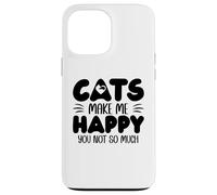 Cats Make Me Happy You Not So Much Humans Make My Head Hurt Coque pour iPhone 13 Pro Max