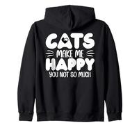 Cats Make Me Happy You Not So Much Humans Make My Head Hurt Sweat à Capuche