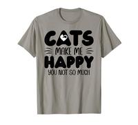 Cats Make Me Happy You Not So Much Humans Make My Head Hurt T-Shirt