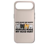 Cats Make Me Very Happy Humans Make My Head Hurt Cat Lover Coque pour iPhone Air