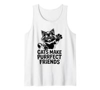 Cats Make Purrfect Friends Chat Lover Feline Meow Cats Débardeur
