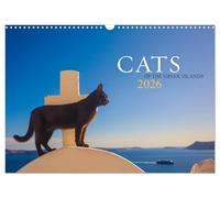 Cats of the Greek Islands (Wall Calendar 2026 DIN A3 landscape), CALVENDO 12 Month Wall Calendar: 12 uniquely beautiful cat portraits that will get you in the holiday mood all year round