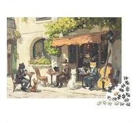 Cats Playing Jazz in Paris, Puzzle Adulte avec 1000 Pièces, 52x38cm/1000pcs