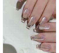 Cats Presse À L'œil Sur Les Ongles Glass Cercot Acrylique Faux Ongles Stick Réutilisable Pour Diys Art Manucure Décorations
