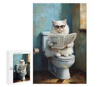 Cats Reading Newspaper Puzzle 1000 Pièces Educa Jouet en Bois Cadeau Unique Décoration Intérieure Jeu Éducatif Challenge Toy Adultes Et Enfants À Partir De 14 Ans 1000 PCS