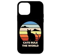 Cats Rule The World, Cool Funny Cats Graphic Cool Designs Coque pour iPhone 12 Mini