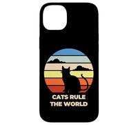 Cats Rule The World, Cool Funny Cats Graphic Cool Designs Coque pour iPhone 14 Plus