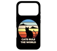 Cats Rule The World, Cool Funny Cats Graphic Cool Designs Coque pour iPhone 17 Pro