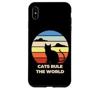 Cats Rule The World, Cool Funny Cats Graphic Cool Designs Coque pour iPhone XS Max