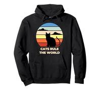 Cats Rule The World, Cool Funny Cats Graphic Cool Designs Sweat à Capuche